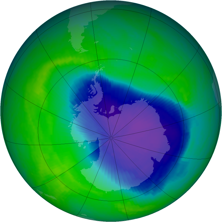 Ozone Map 2001-11-03
